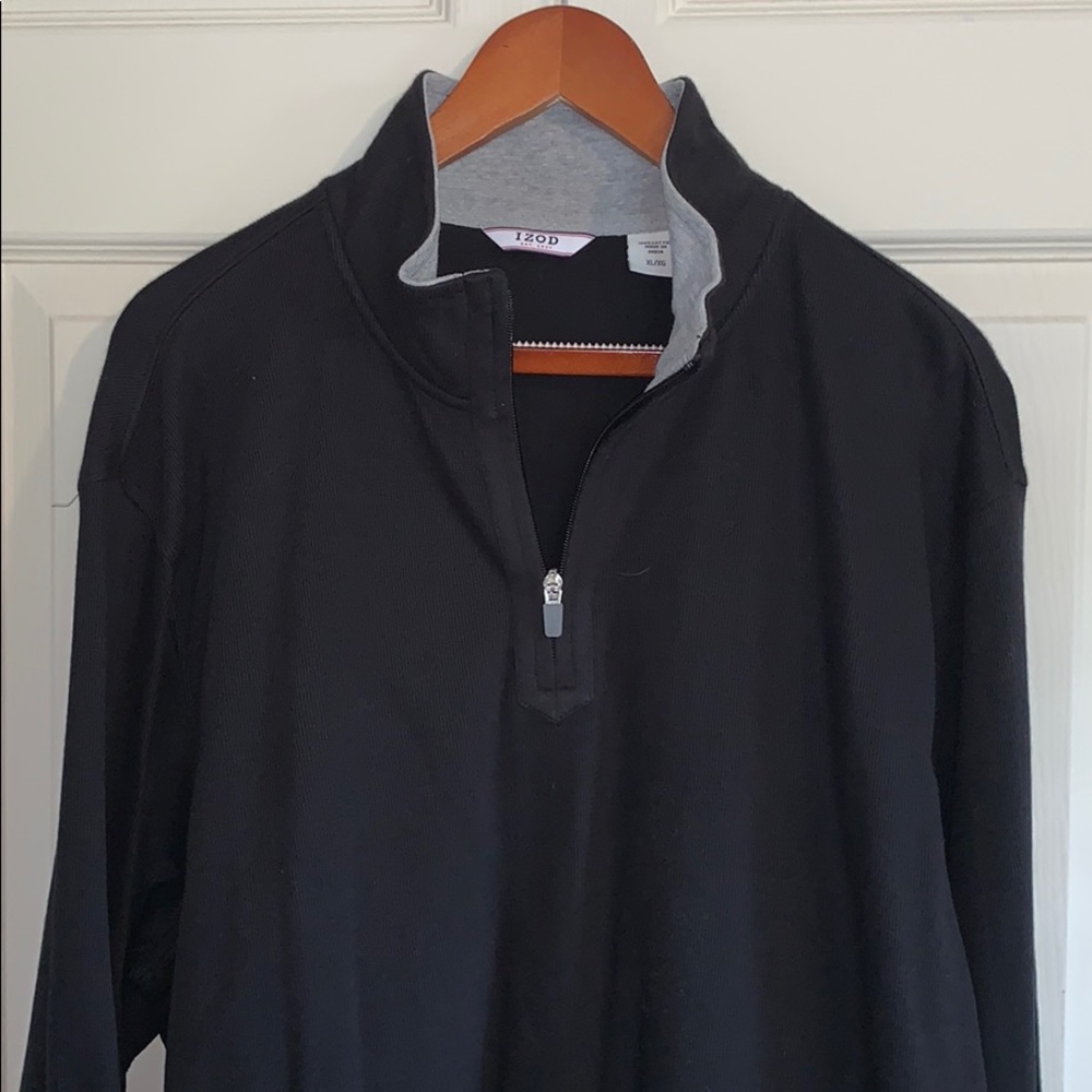 Izod Black Half Zip Pullover